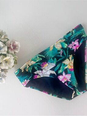 Tommy Bahama Black Floral Bikini Bottoms